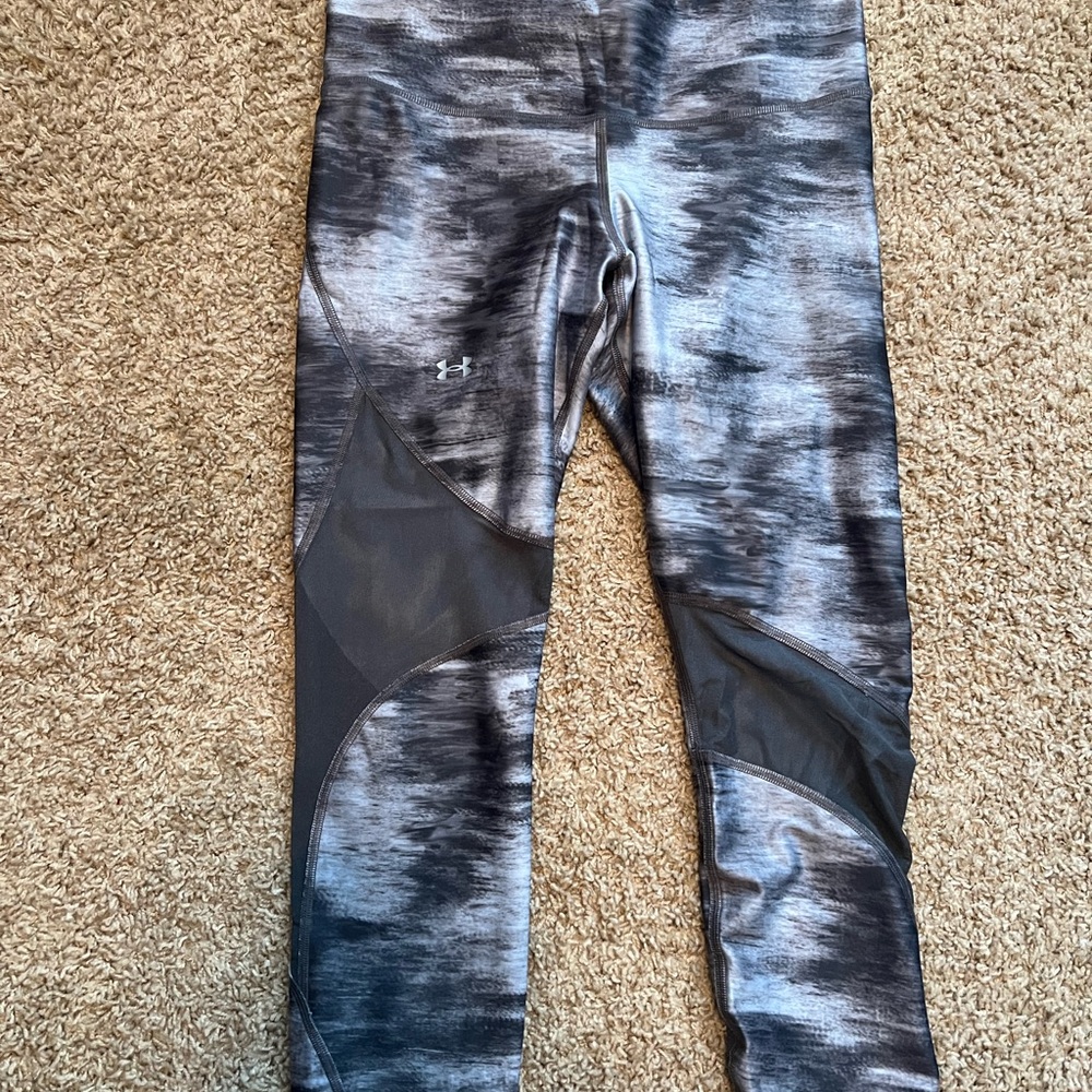 Under Armour Kids' Black and Gray Patterned Leggings